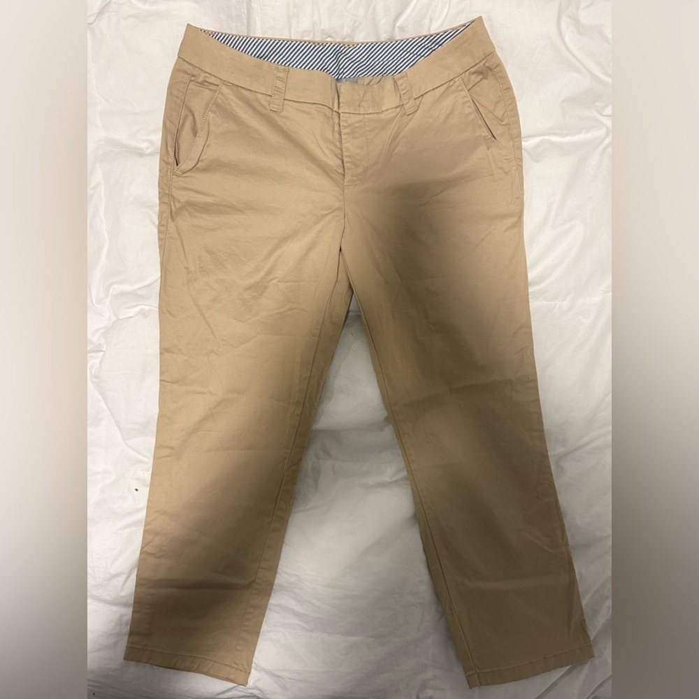 Tan Chinos with Flat Front and Straight Leg